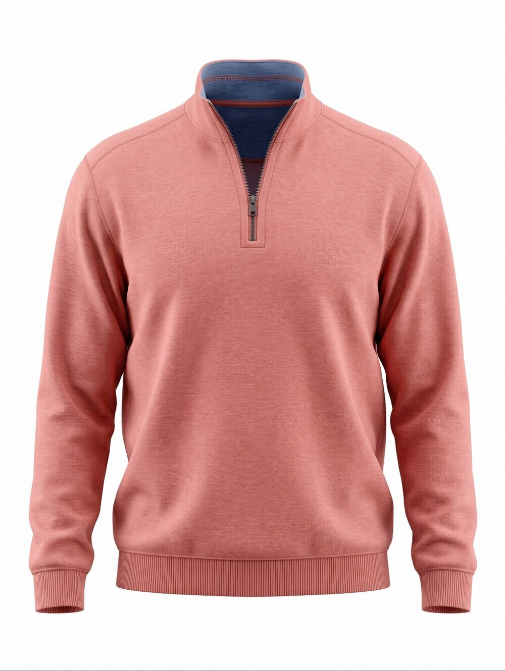 Tommy Bahama Men's 1/4 Zip Sweater in Coral with Blue Cozy Reversable Wear 3xl
